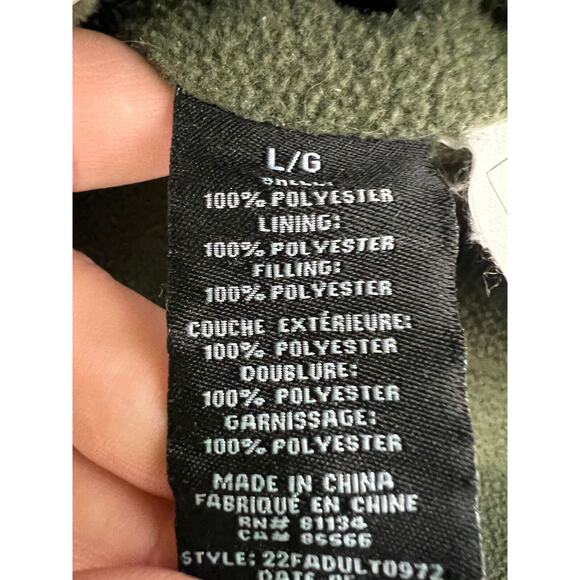 Whales Tail Outerwear Jacket Girls Large Forest Green Winter Puff Coat Zip Warm - Picture 8 of 10